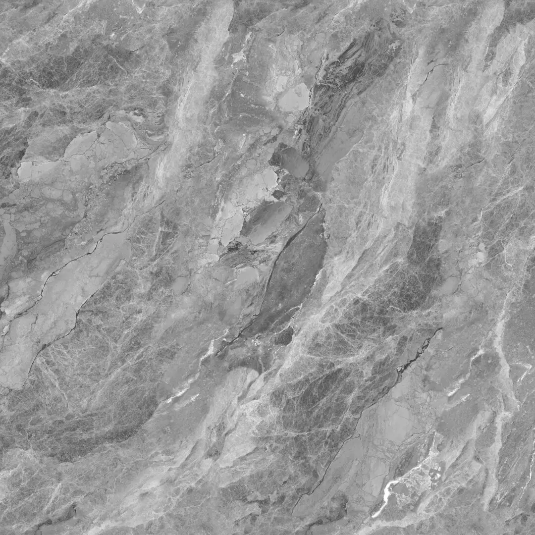 Smooth gray marble with intricate details
